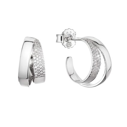 31052 stribrne nausnice kruhy so zirkónikmi v bielej farbe 11441 1