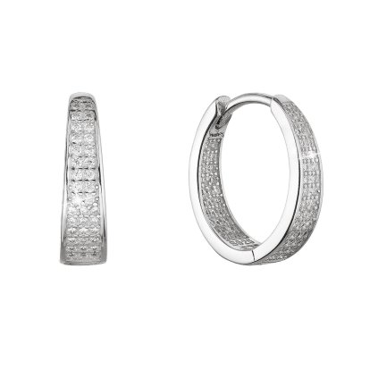 31061 stribrne nausnice kruhy so zirkónmi v bielej farbe 11444 1