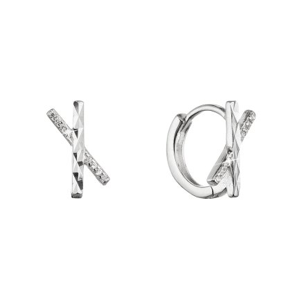 31076 stribrne nausnice x so zirkónmi v bielej farbe 11447 1