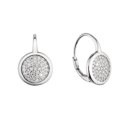 31094 stribrne nausnice visiace so zirkónmi biele guľaté 11454 1