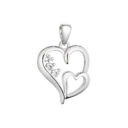 31145 stribrny prívesok srdicka s tromi zirkónmi v bielej farbe 14022 1