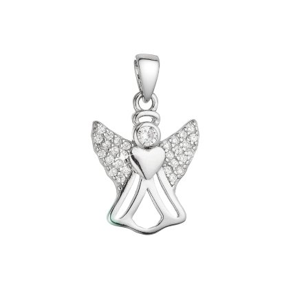 31160 stribrny prívesok anjel so zirkónmi biely 14027 1