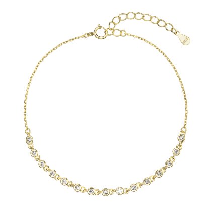 31325 pozlátený strieborný náramok s malými zirkónmi 13031 1