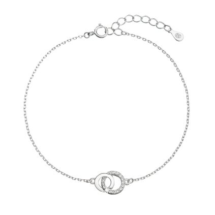 31331 stribrny naramok krúžky so zirkónmi 13033 1