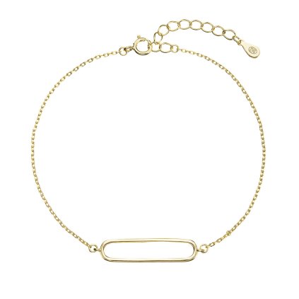 31349 pozlátený strieborný náramok s ovalom 63011