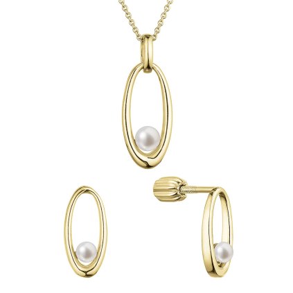 31487 perlova súprava pozlátené oval s bielou ricnou perlou 29076 1b