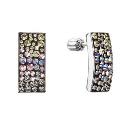 31568 stribrne visiace náusnice so swarovski kryštálmi mesačné 31303 3 moonlight