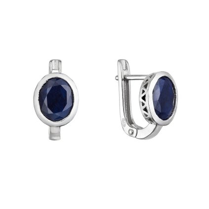 31979 stribrne nausnice s pravymi kameňmi temne modre 11493 3 dark sapphire