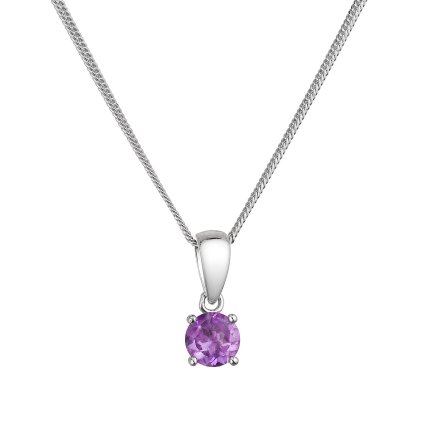 31997 stribrny nahrdelnik s pravym kameňom ametystom 12078 3 ametyst