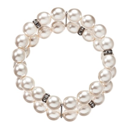 32237 perlový náramok dvojrady biely 33065 1 bila