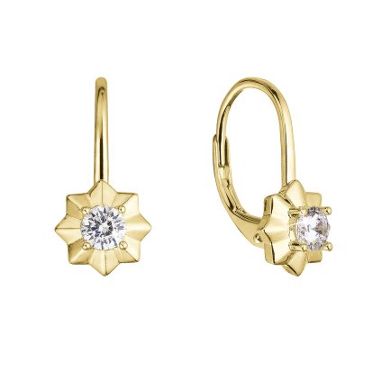 32300 pozlátené stribrne náusnice hviezdky so zirkónom 11505 1 crystal