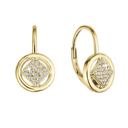 32324 pozlátené stribrne náusnice so zirkónmi 11509 1 crystal