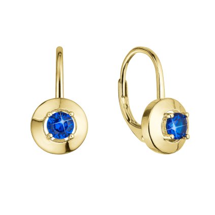 32330 pozlátené stribrne náusnice s modrým zirkónom 11510 3 blue