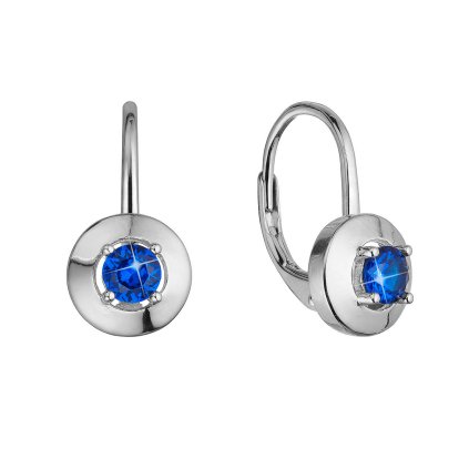 32333 stribrne nausnice s modrým zirkónom 11510 3 blue