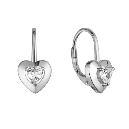 32348 stribrne nausnice srdicka so zirkónom 11513 1 crystal