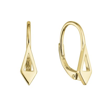 32393 pozlátené stribrne nausnice geometricky tvaru 61024