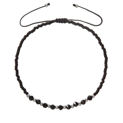 32423 textilný miyuki náramok cierny onyx 13037 3 black