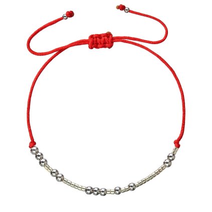 32444 textilný náramok zlate miyuki 13039 3 red