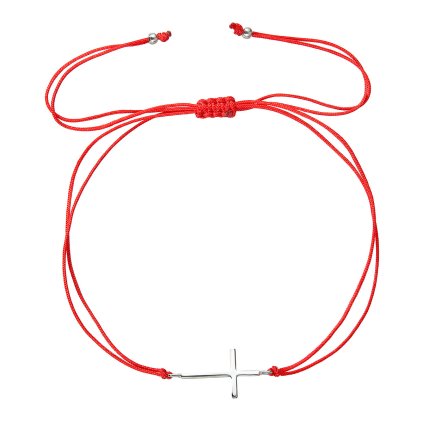 32483 kabbalah náramok so stribrnym krískom 13045 3 red