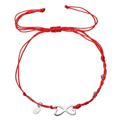 32498 kabbalah náramok so strieborným nekonečnom 13048 3 red