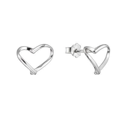 32528 stribrne nausnice rozverna srdicka 61035