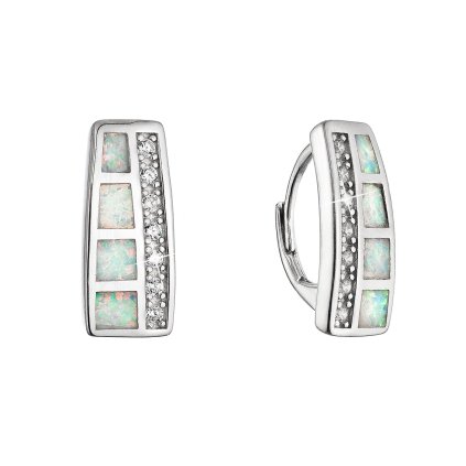 32579 stribrne nausnice luxusne so syntetickým opalom a zirkónmi 11535 1 white