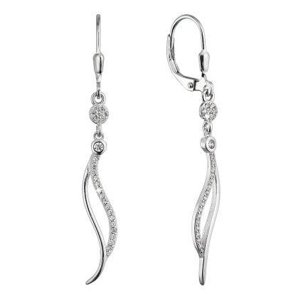 32603 stribrne nausnice visiaci dlhé vlnky 11541 1