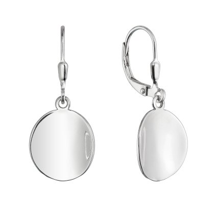 32636 stribrne nausnice prehnuté placky 61059