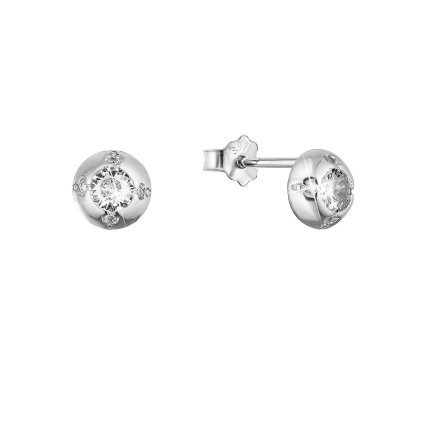 32744 stribrne nausnice kôstky so zirkónmi 11520 1 crystal