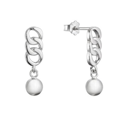 32777 stribrne nausnice visiaci guľôčka na retiazku 61027