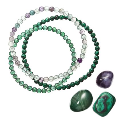 32816 naramky s mineralnymi kameňmi malachit fluorit green achat 43043 3 zeleny