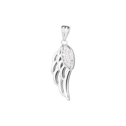 32939 strieborný prívesok anjelské kridlo so zirkónmi 14044 1 crystal