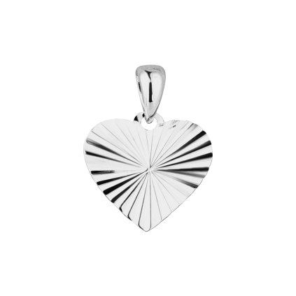 33026 stribrny prívesok srdce so vzorom 64023