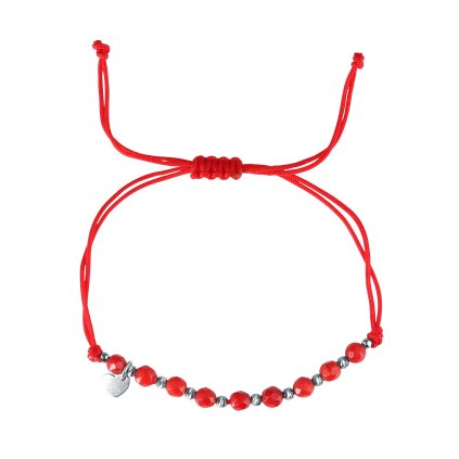 33053 textilný náramok cerveny s koralkami z coralu 13059 3 coral
