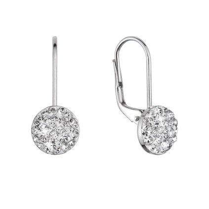 33083 stribrne nausnice visiace s kryštálmi swarovski biele male 31321 1 crystal