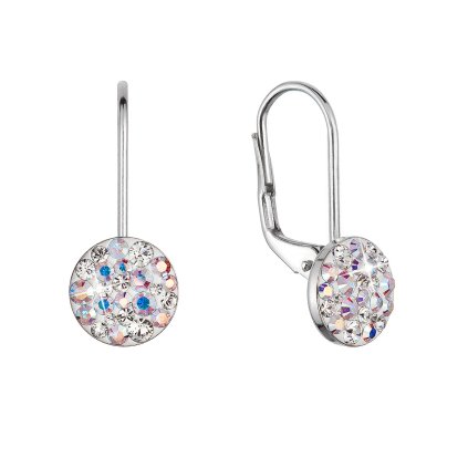 33086 stribrne nausnice visiace s kryštálmi swarovski ab efekt male 31321 2 ab efekt