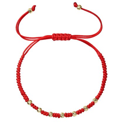 33184 1 kabbalah naramek cerveny se zlatymi ozdobnymi kulickami 93t00102 red