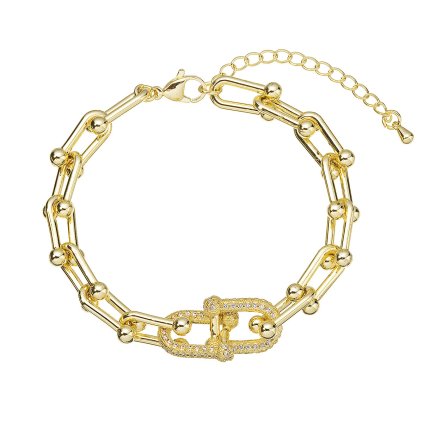 33472 zlaty bizuterni naramek se zirkony 53004 1