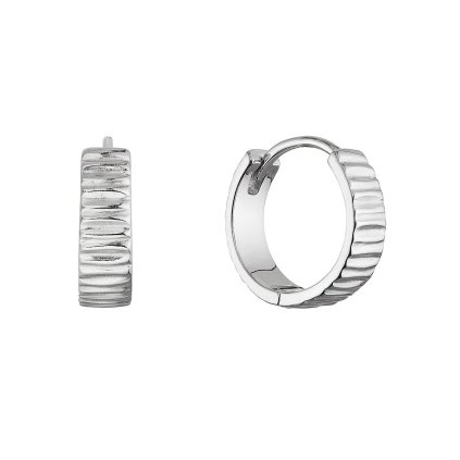 34627 stribrne nausnice kruhy plasticky vzor 61089