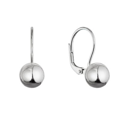 35056 stribrne nausnice leskla kulicka 61136