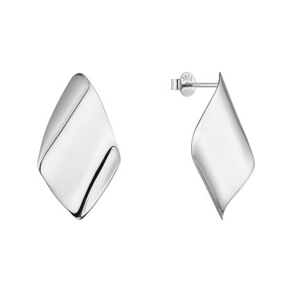 34594 stribrne nausnice leskle kosoctverce 61082