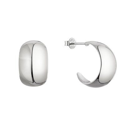 34990 stribrne nausnice leskle pulkruhy 61090