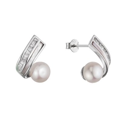 35605 stribrne nausnice s bilou ricni perlou a perleti 21112 1