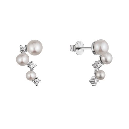 35602 stribrne nausnice s ricnimi perlami a zirkony 21111 1