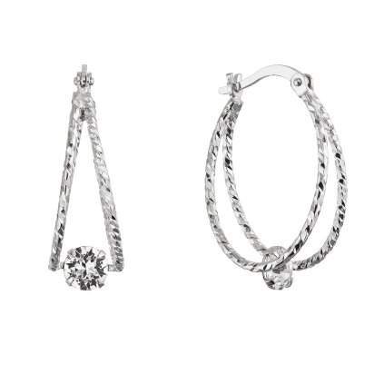 35410 stribrne nausnice vzorovane kruhy se swarovski krystalem 31324 1