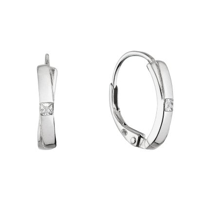 34420 stribrne visaci nausnice obdelnik se zirkonem 11661 1