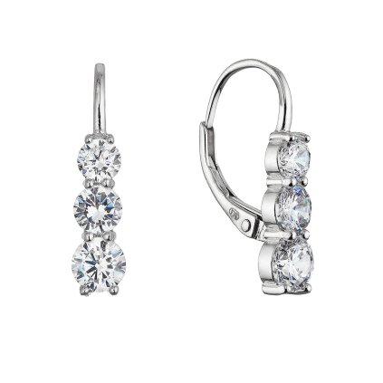 34411 stribrne visaci nausnice trojity zirkon 11656 1