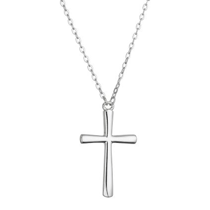 34705 stribrny nahrdelnik jednoduchy kriz 62038