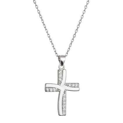 34471 stribrny nahrdelnik kriz se zirkony 12135 1 crystal