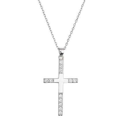 34483 stribrny nahrdelnik kriz se zirkony 12137 1